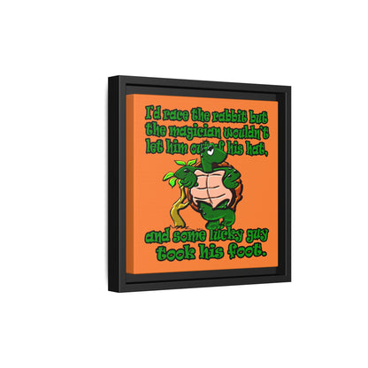 turtle race - framed canvas art (crusta)