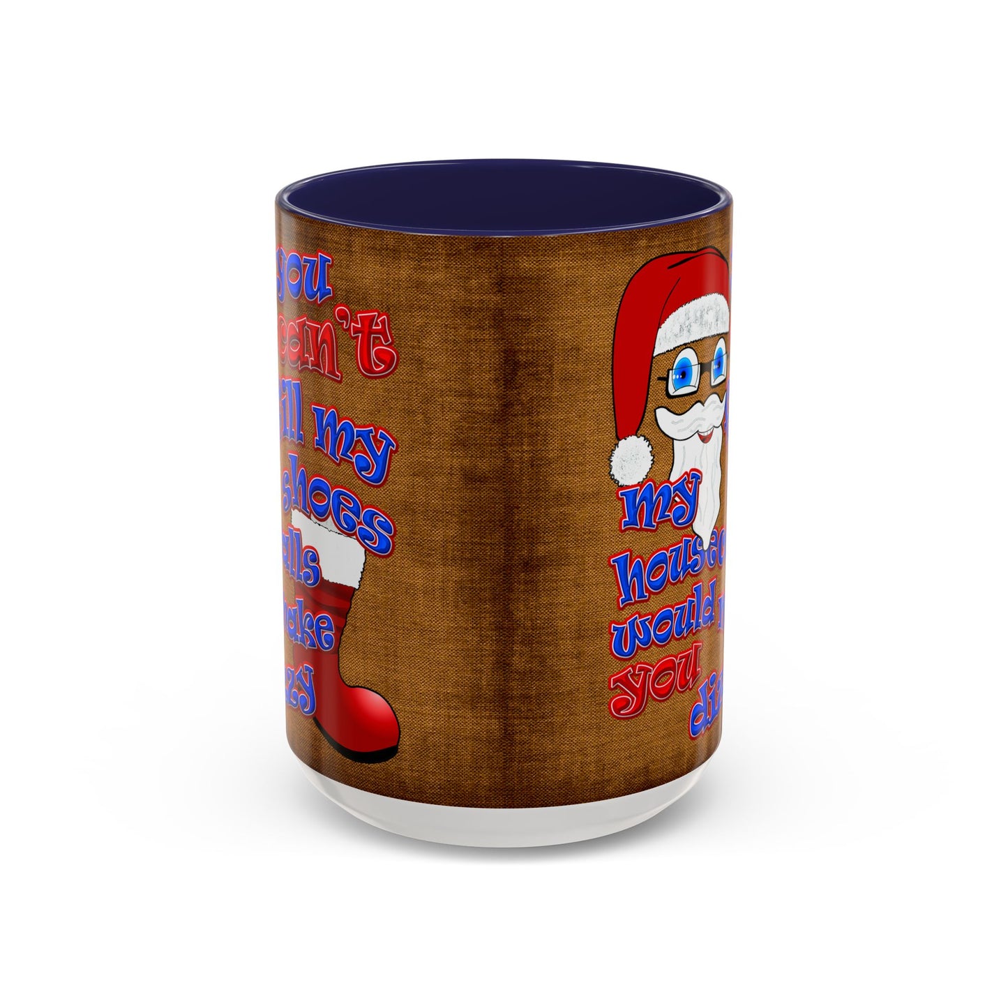 santa's shoes - Accent Mug (brown papyrus)