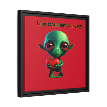 I don't care that your grey - framed canvas art (dark red)