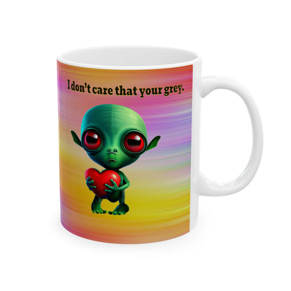 I don't care that your grey - White Mug (color blur)