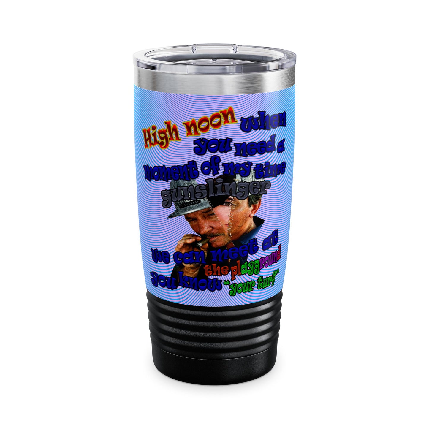 high noon - Ringneck Tumbler, 20oz (light blue-purple wave)