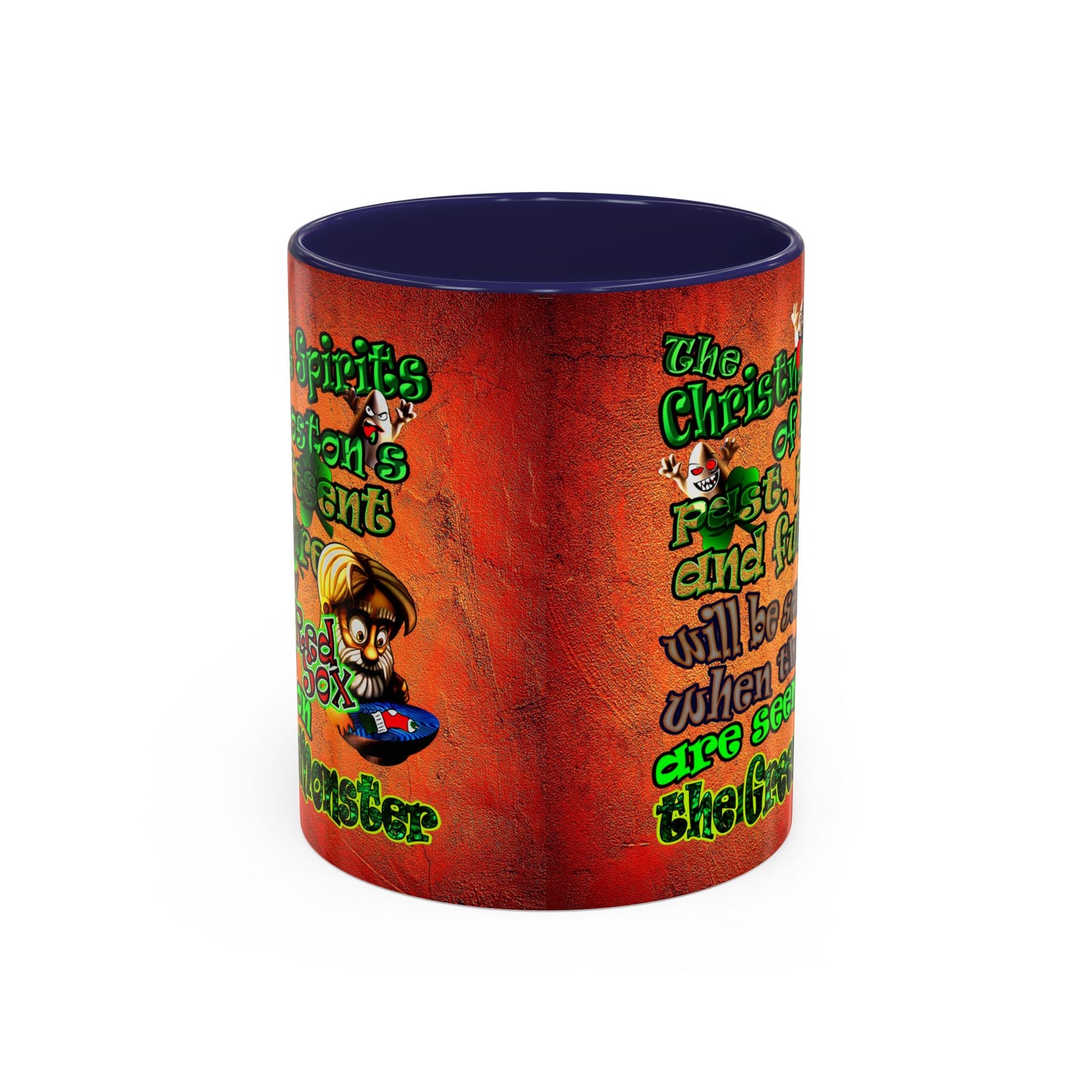 christmas spirits of boston - Accent Mug (burnt orange)