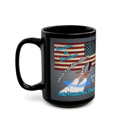 shoot for the stars - Black Mug (grey-light grey)