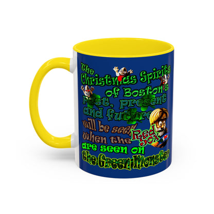 christmas spirits of boston - Accent Mug (dark blue)