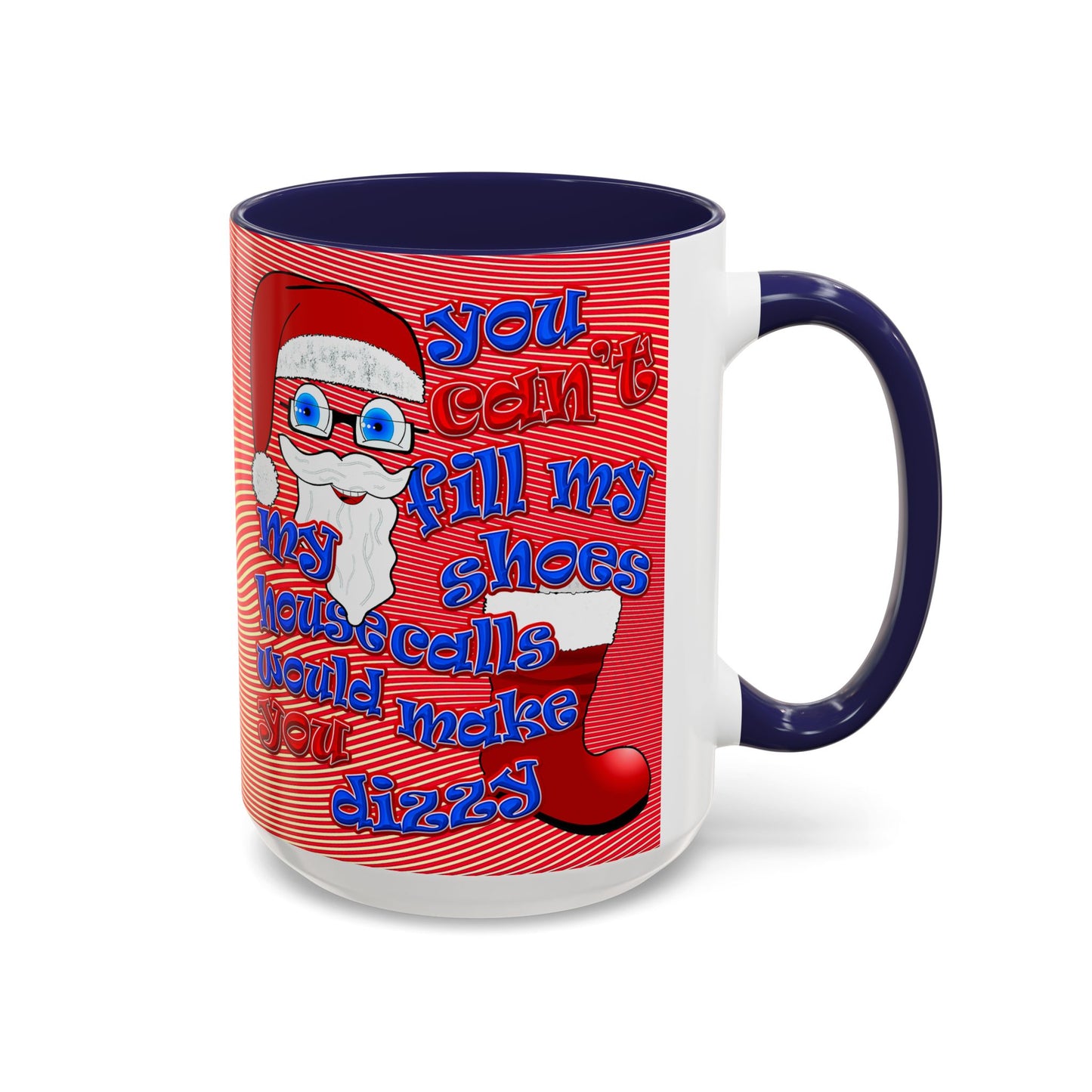 santa's shoes - Accent Mug (yellow-orange wave)