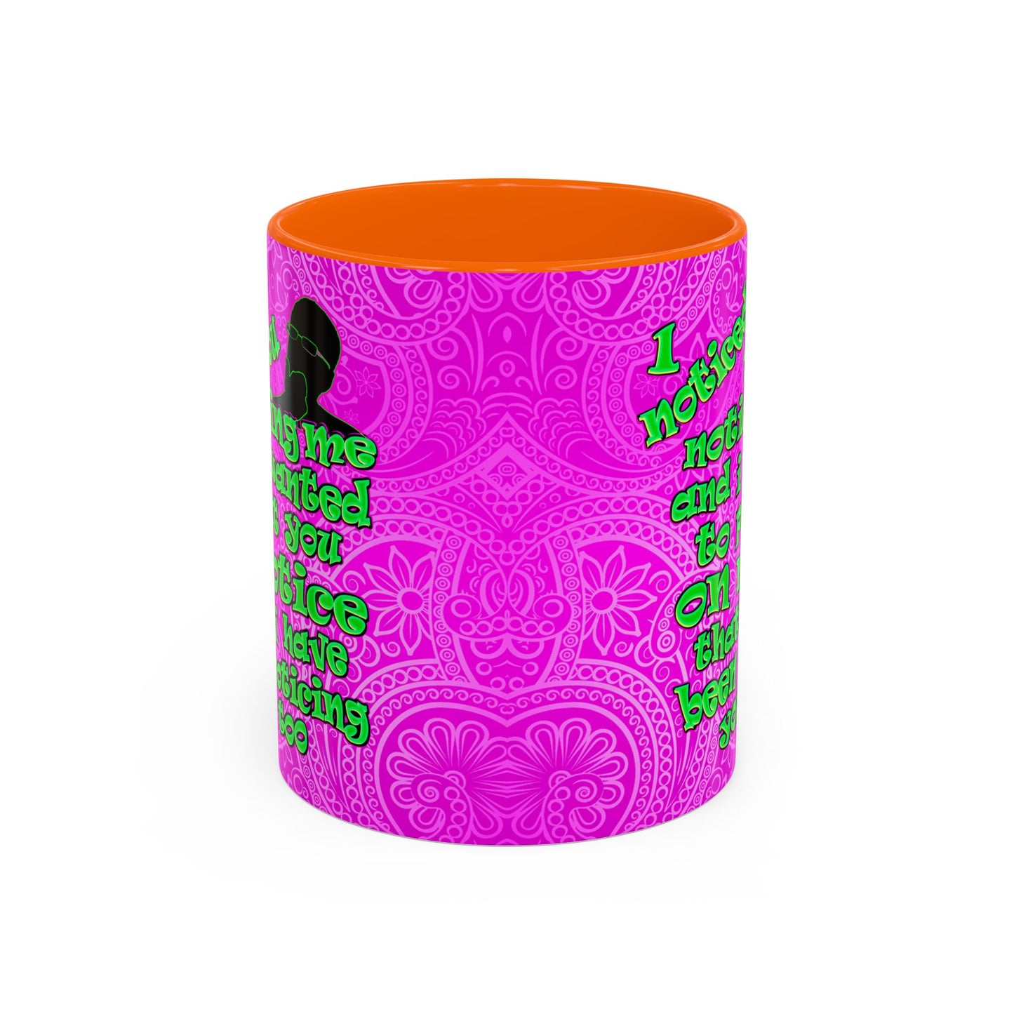 noticed you noticing - Accent Mug (pink swirl)