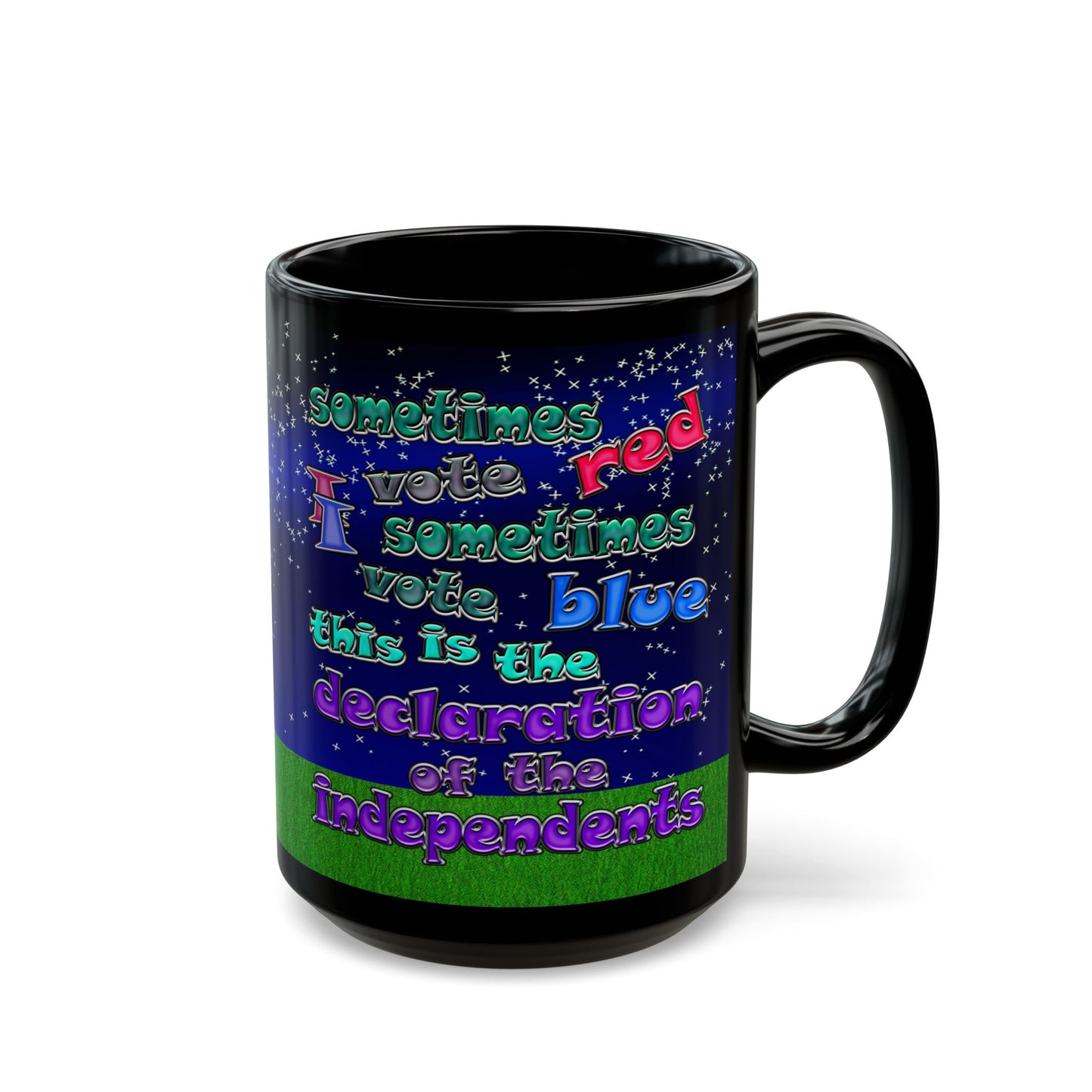 declaration of the independents - Black Mug ('snoops' background)