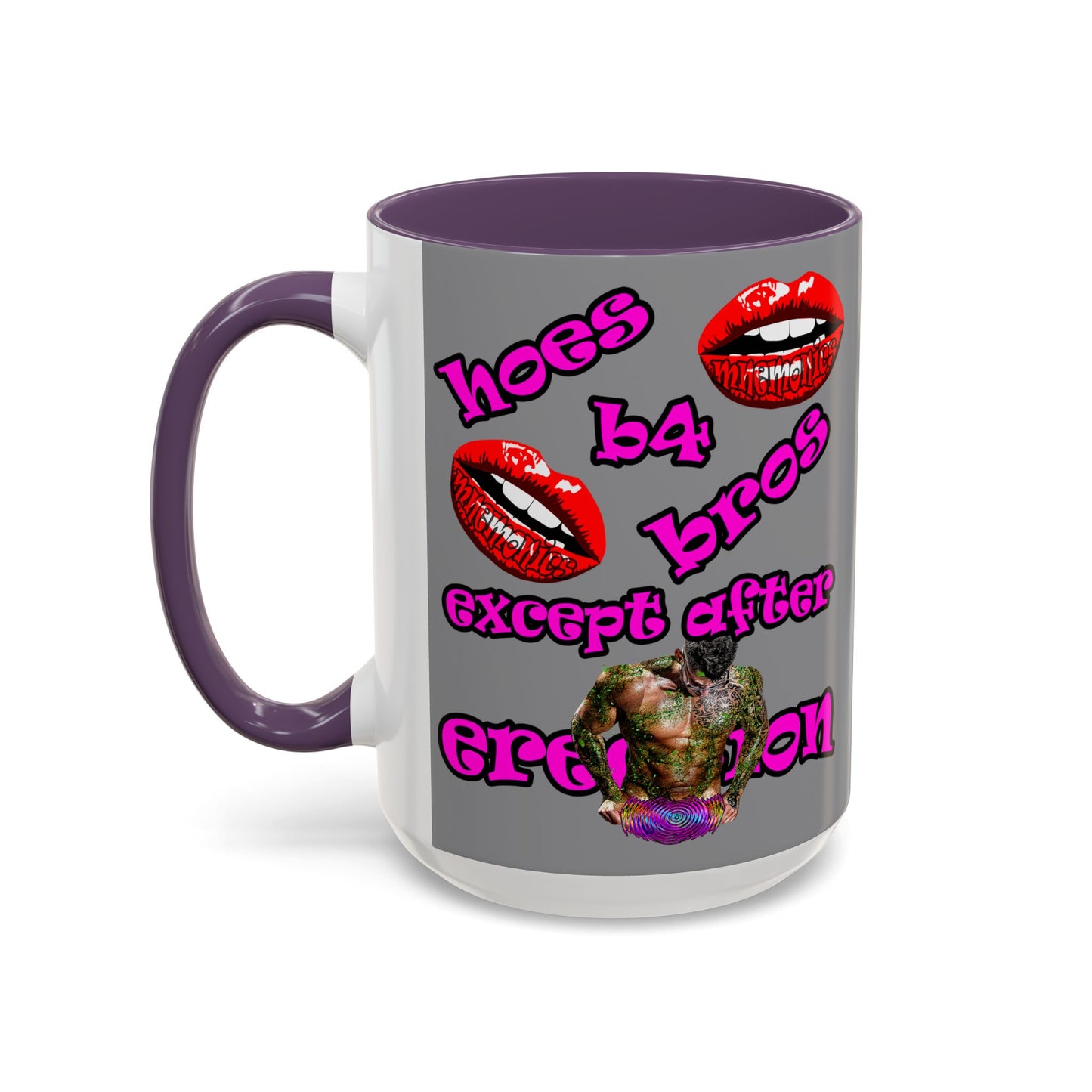 hoes b4 bros - Accent Mug (grey)