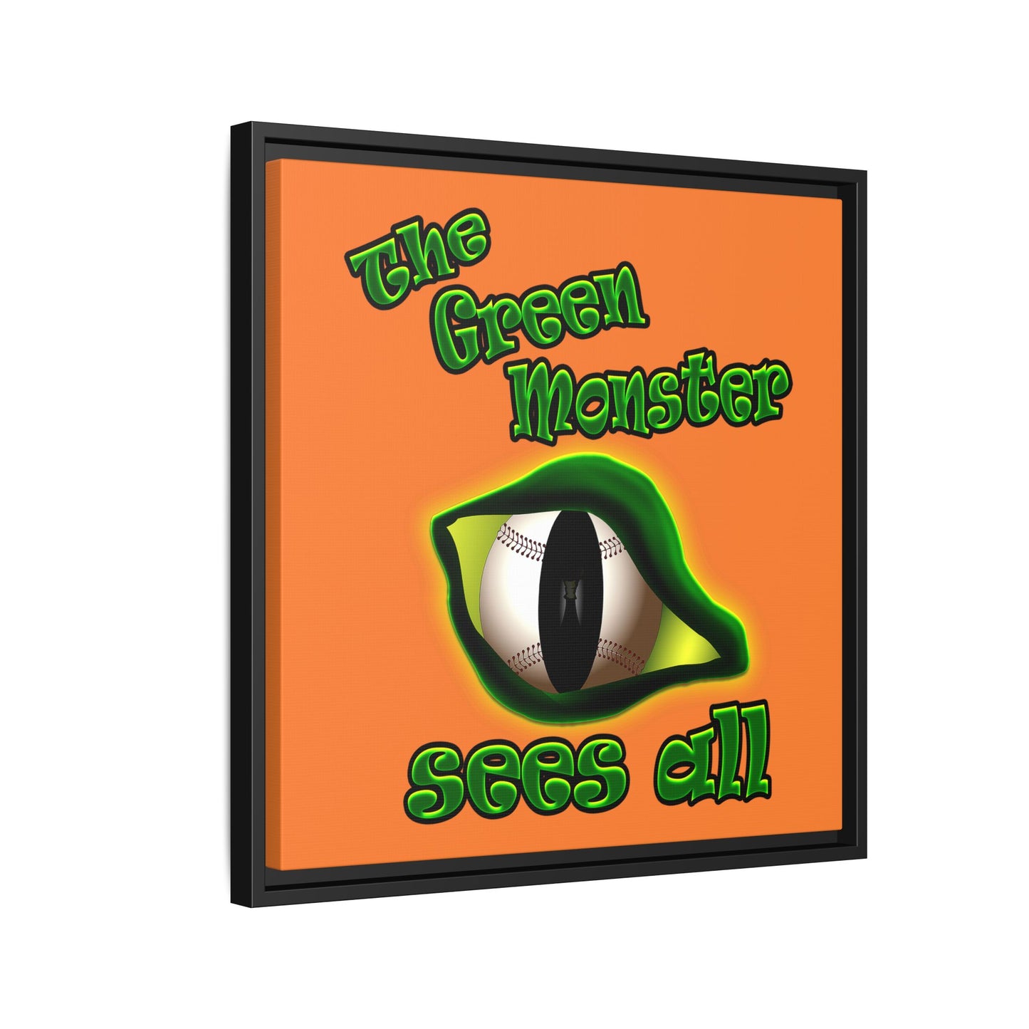 green monster - framed canvas art (crusta)