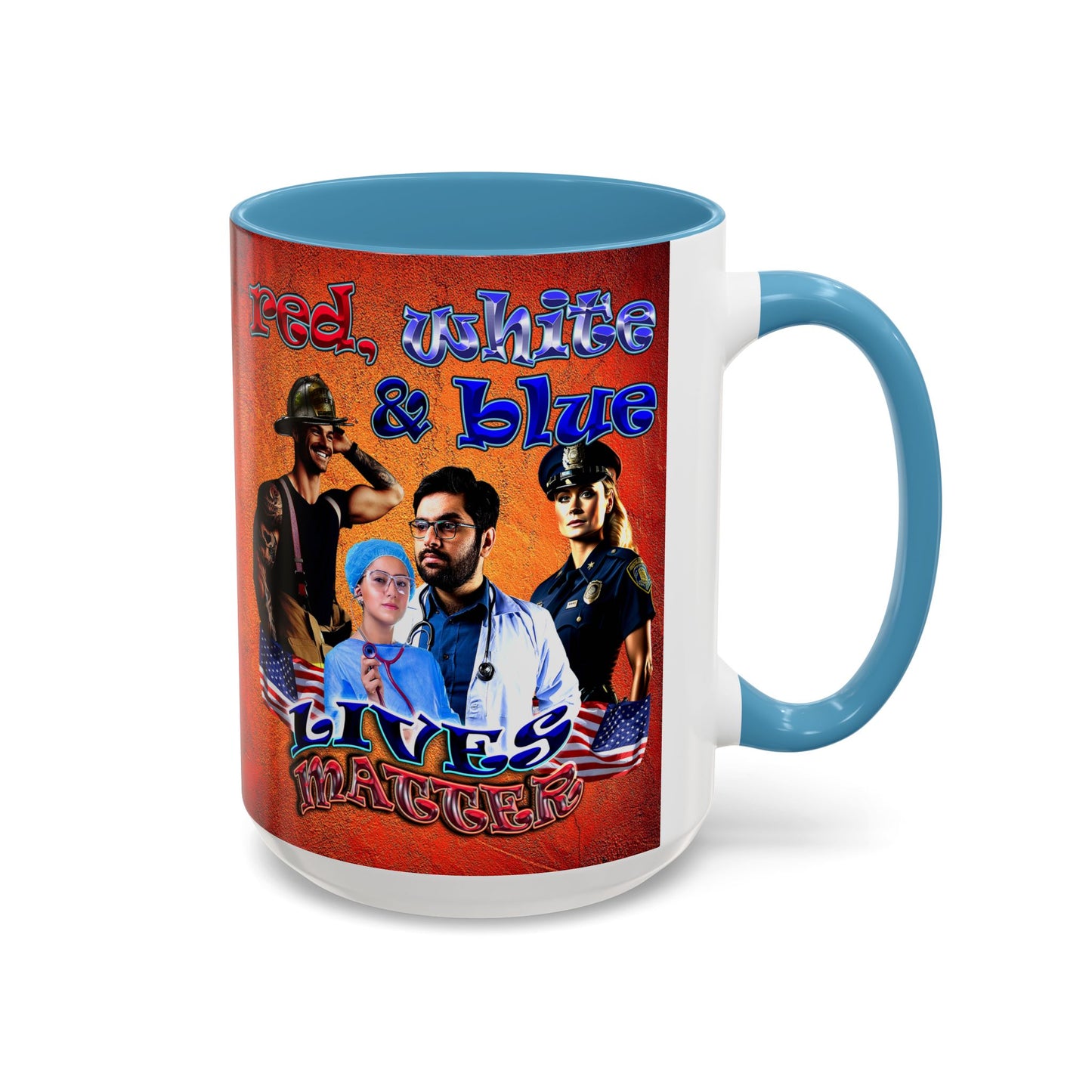 rw&b lives matter - Accent Mug (burnt orange)