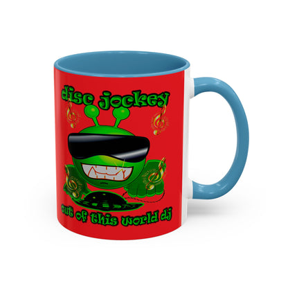 disc jockey - Accent Mug (red)