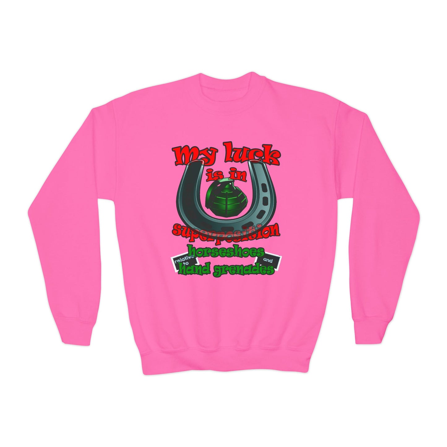 my luck - Youth Crewneck Sweatshirt