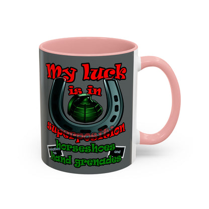 my luck - Accent Mug (dark grey)
