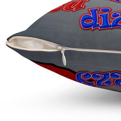 santa's shoes - Spun Polyester Square Pillow - (grey-light grey)