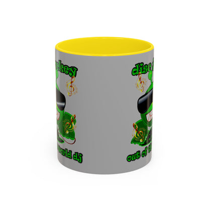 disc jockey - Accent Mug (light grey)