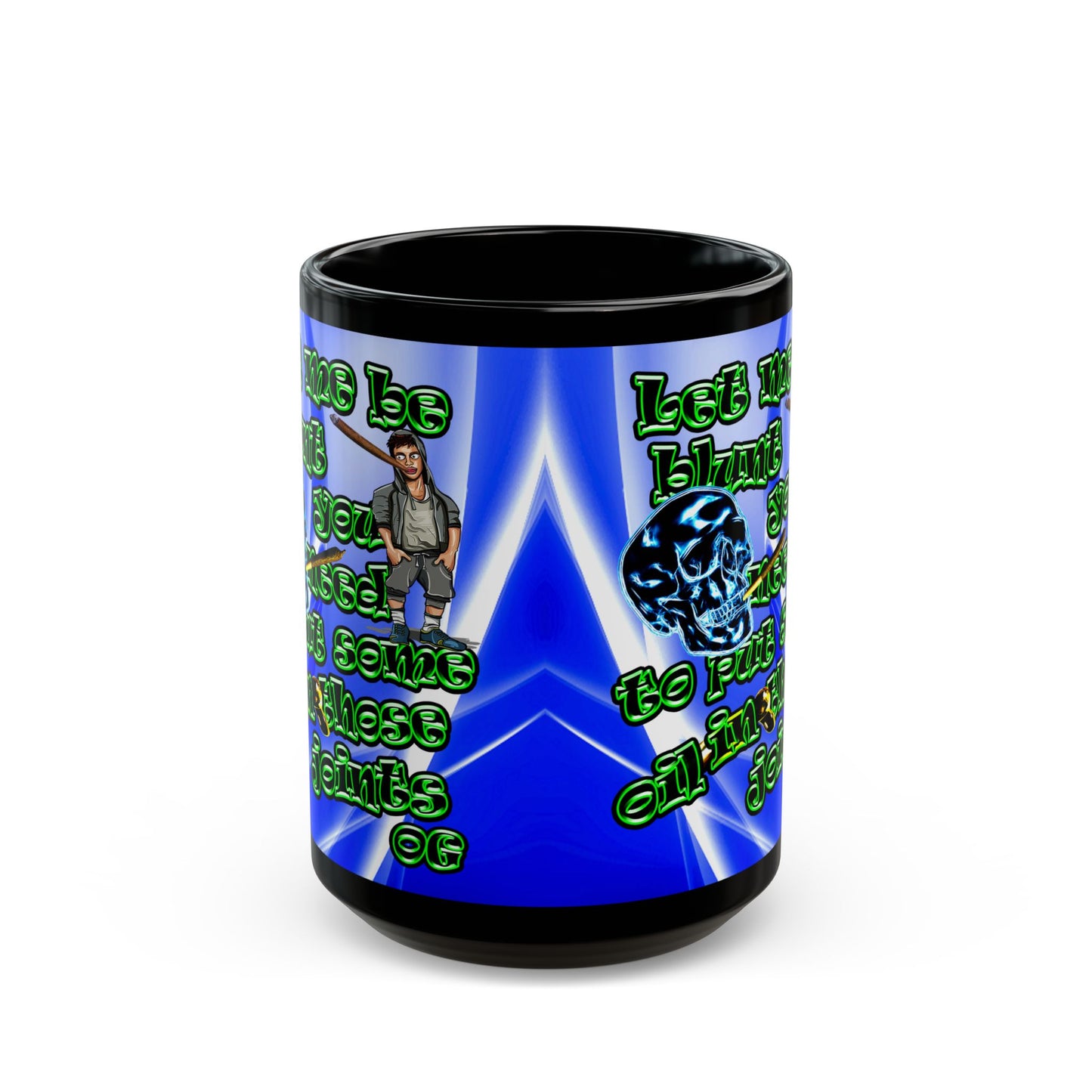 og - Black Mug (blue-white wave)