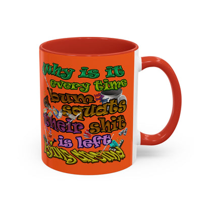 the bum's shit - Accent Mug (orange)