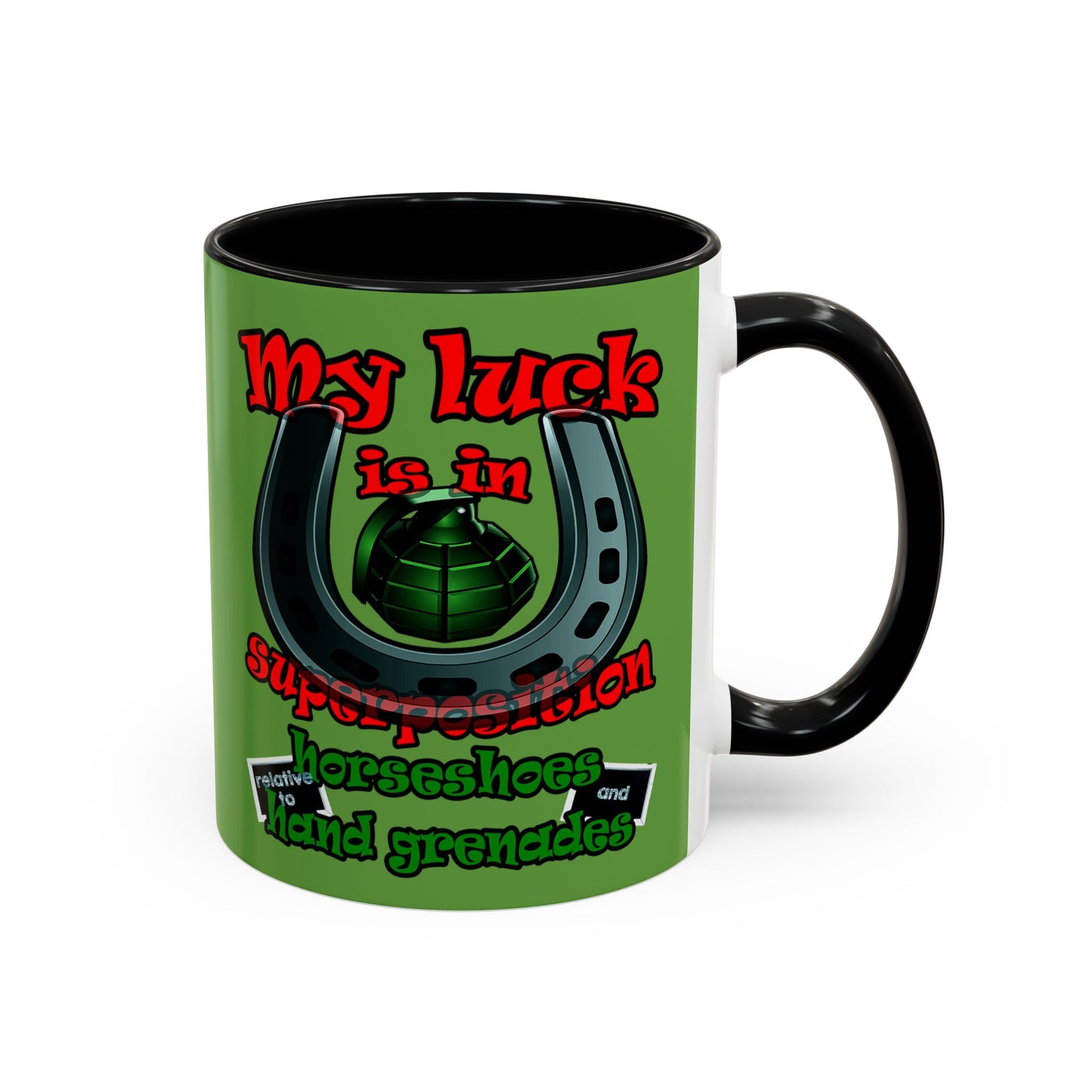 my luck - Accent Mug (green)
