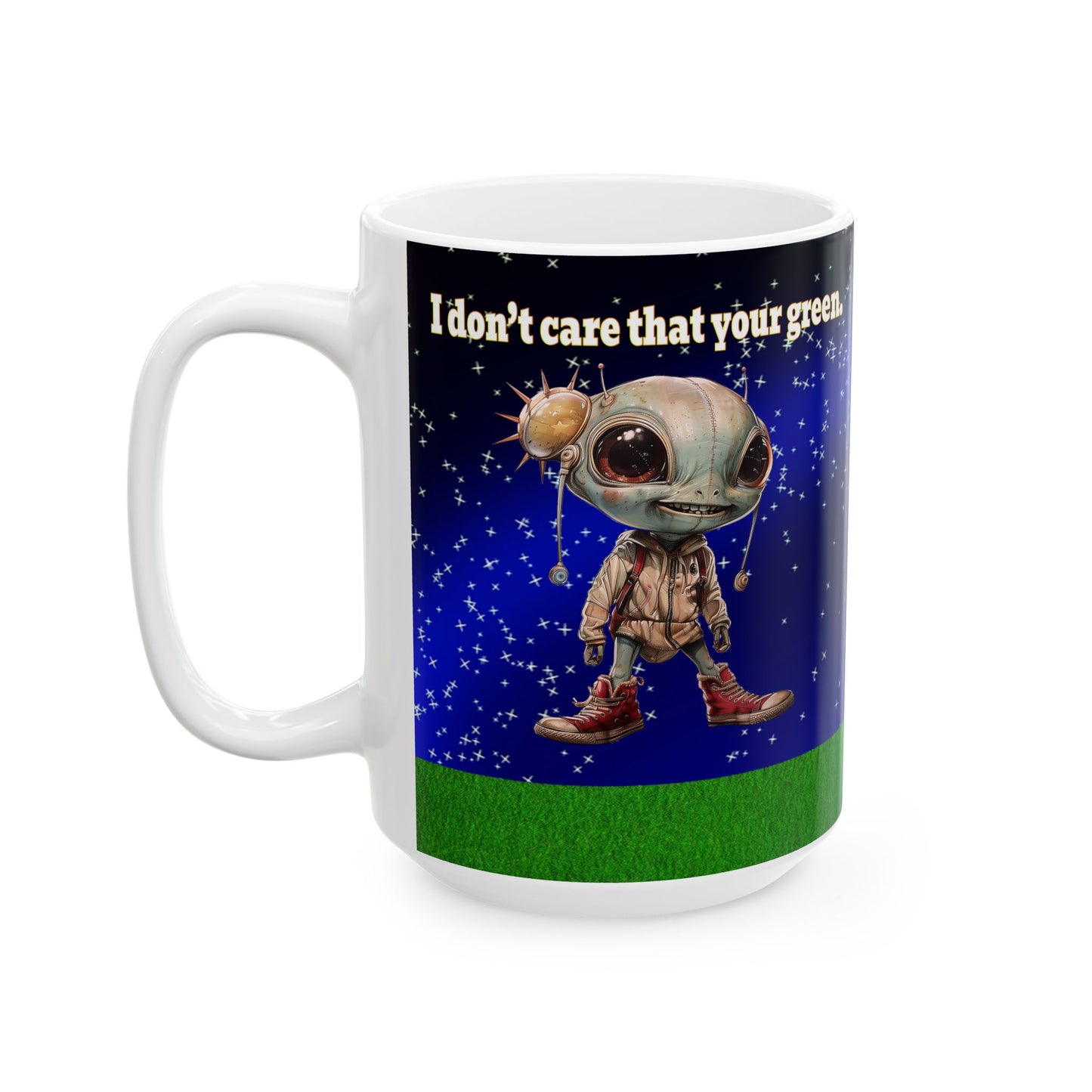 I don't care that your grey - White Mug ('snoops' background)
