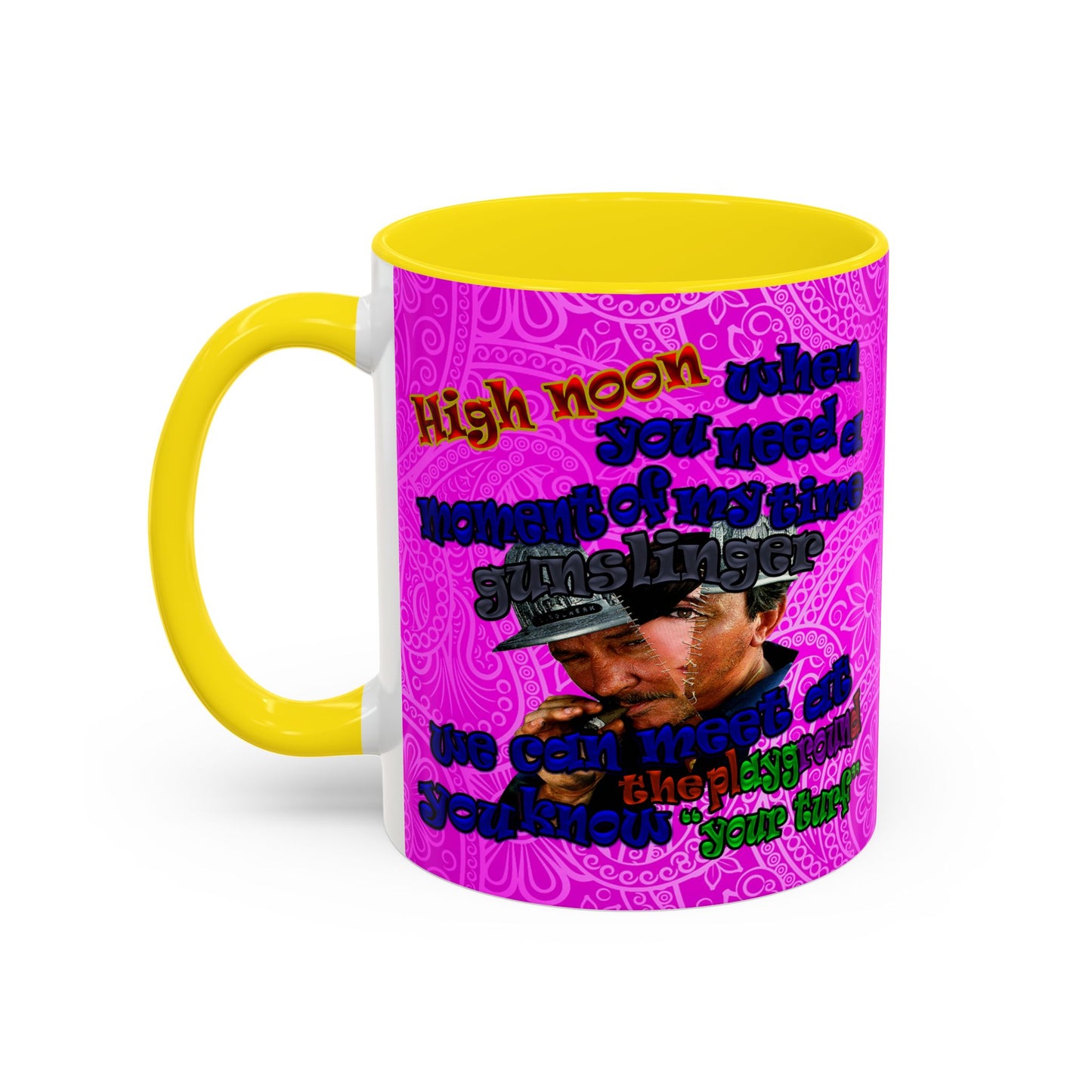 high noon - Accent Mug (pink swirl)