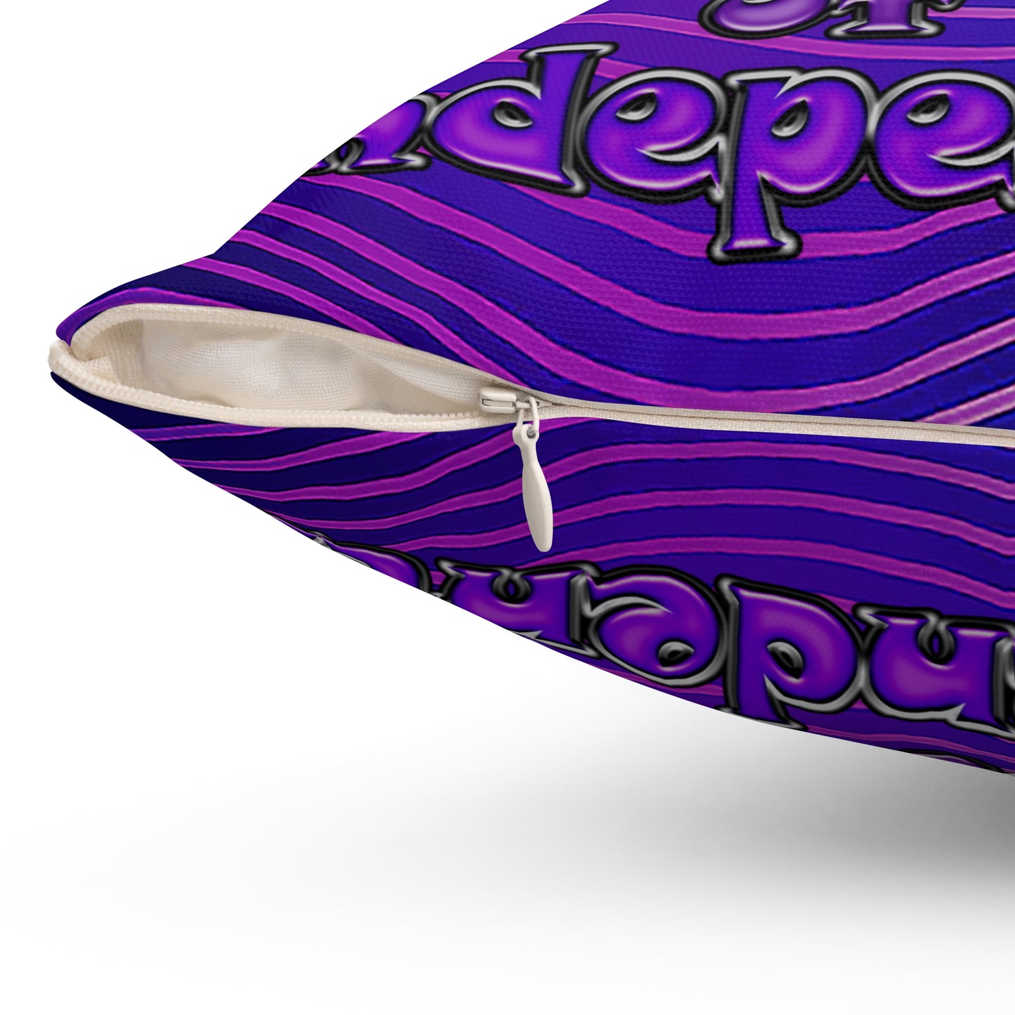 declaration of the independents - Spun Polyester Square Pillow - (purple wave)