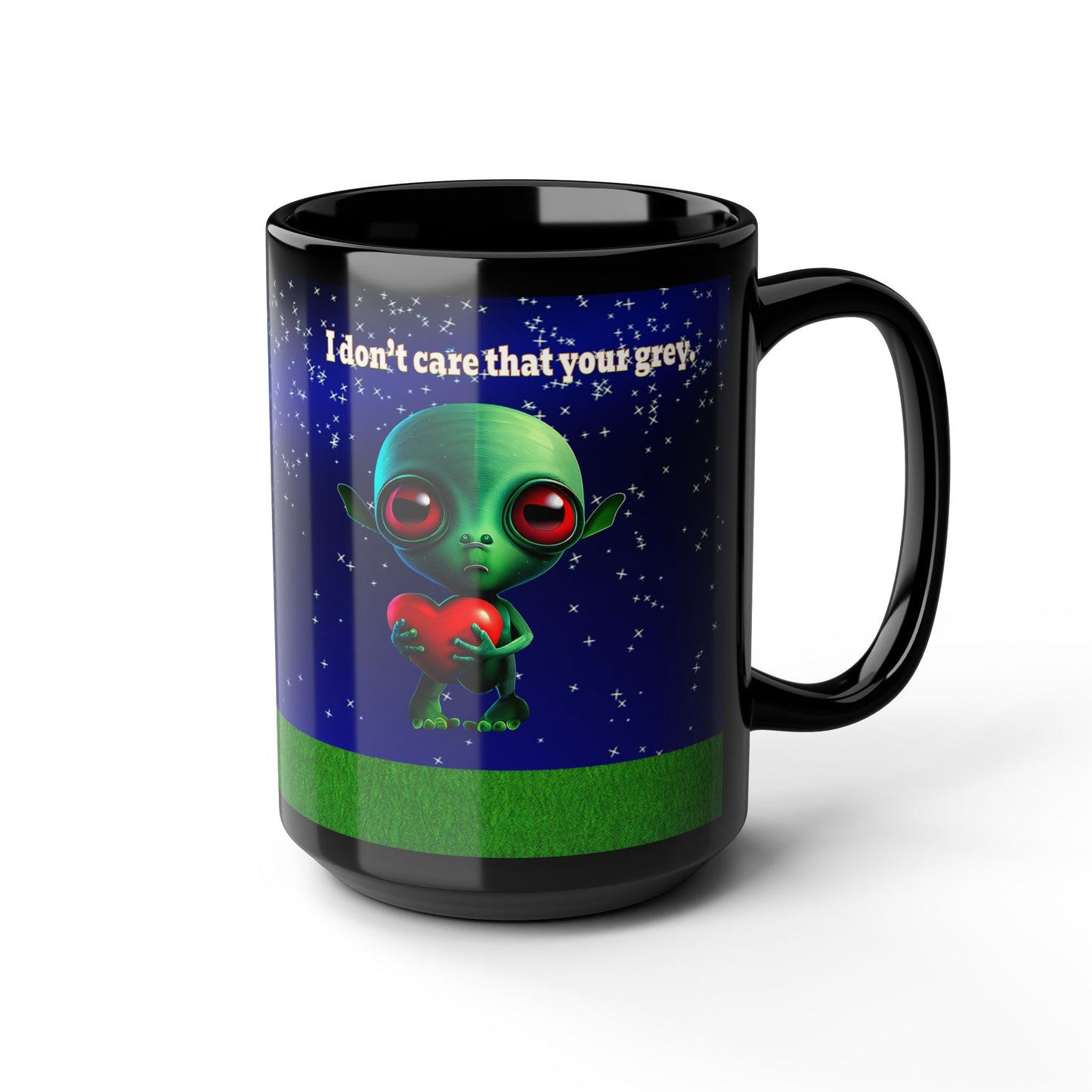 I don't care that your grey - Black Mug ('snoops' background)