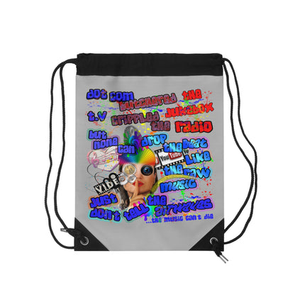 drop the beat - Drawstring Bag (light grey)
