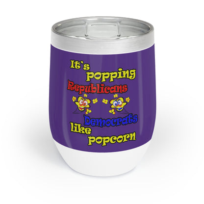 popping like popcorn - Chill Wine Tumbler (purple)