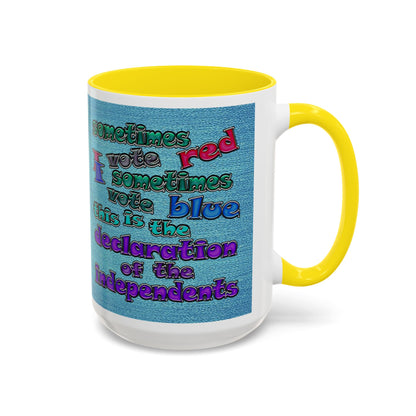 declaration of the independents - Accent Mug (faded blue)
