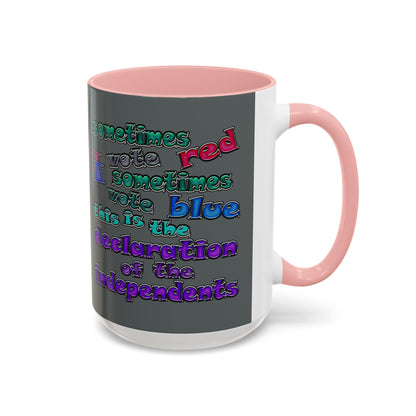 declaration of the independents - Accent Mug (dark grey)