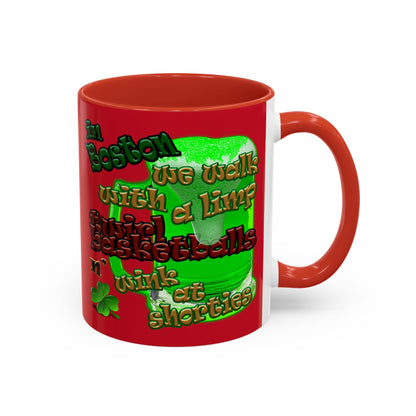 celtics logo - Accent Mug (dark red)