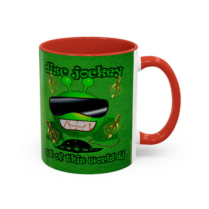 disc jockey - Accent Mug (green turf)