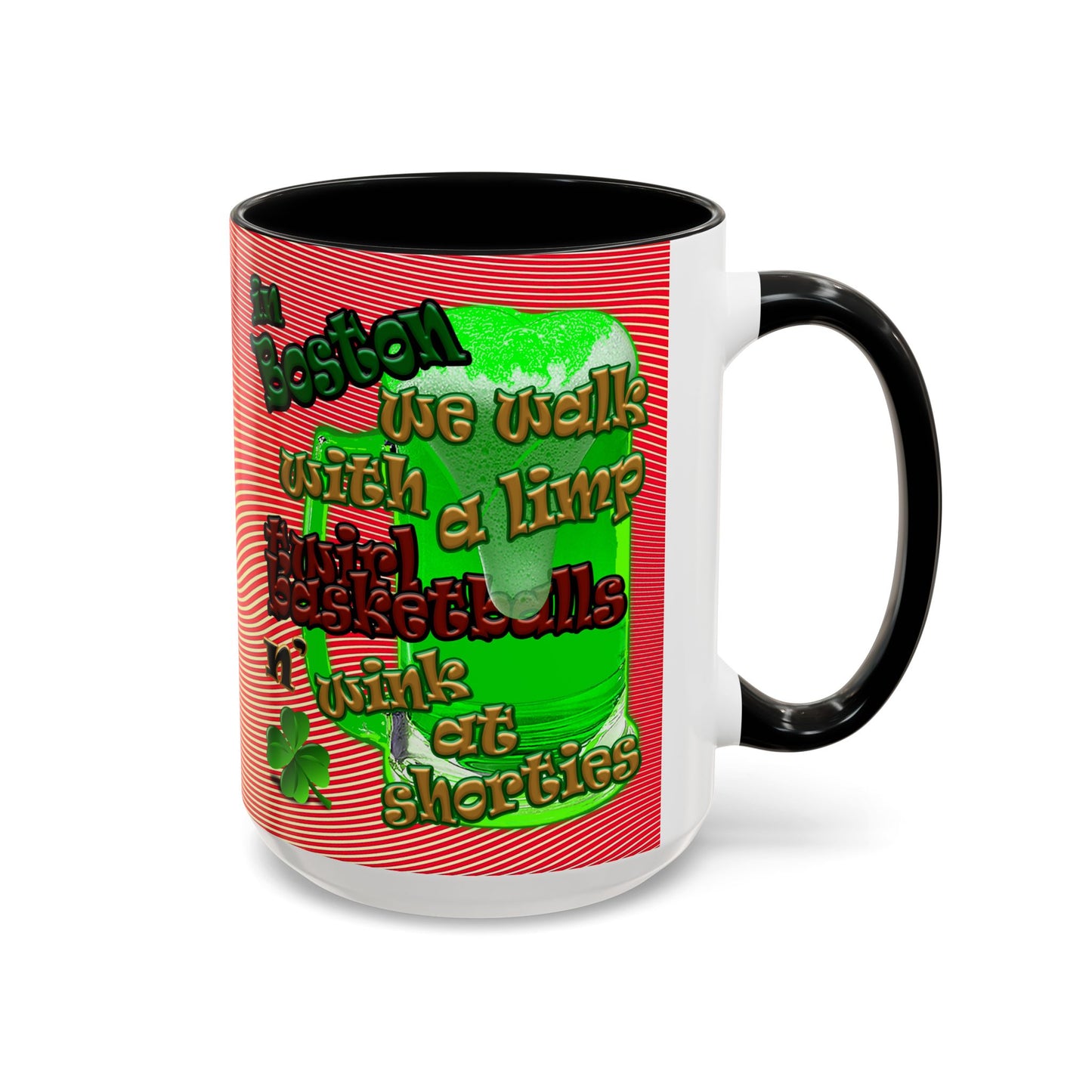 celtics logo - Accent Mug (yellow-orange wave)