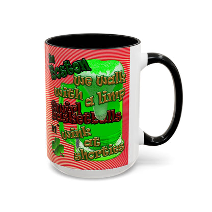 celtics logo - Accent Mug (yellow-orange wave)
