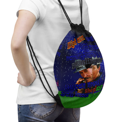 high noon - Drawstring Bag ('snoops' background)