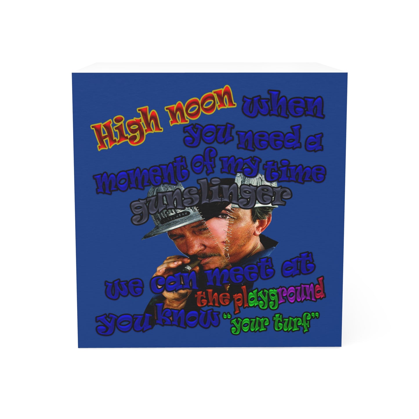 high noon - note cube (dark blue)