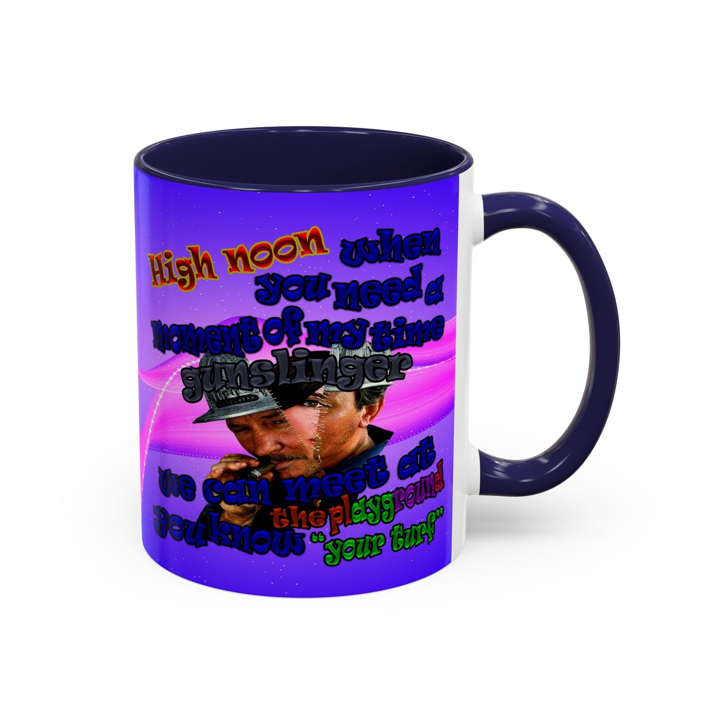 high noon - Accent Mug (purple-pink wave)
