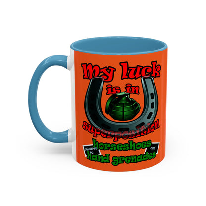 my luck - Accent Mug (orange)