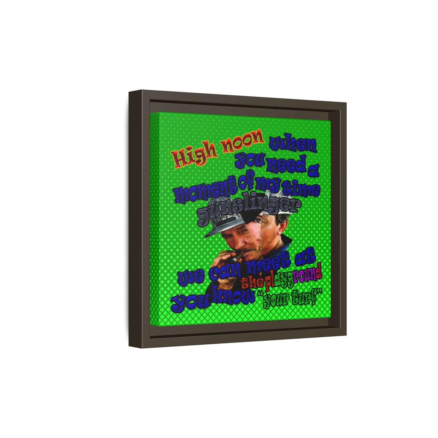 high noon - framed canvas art (logo green)