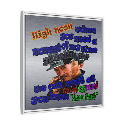 high noon - framed canvas art (brushed nickel)