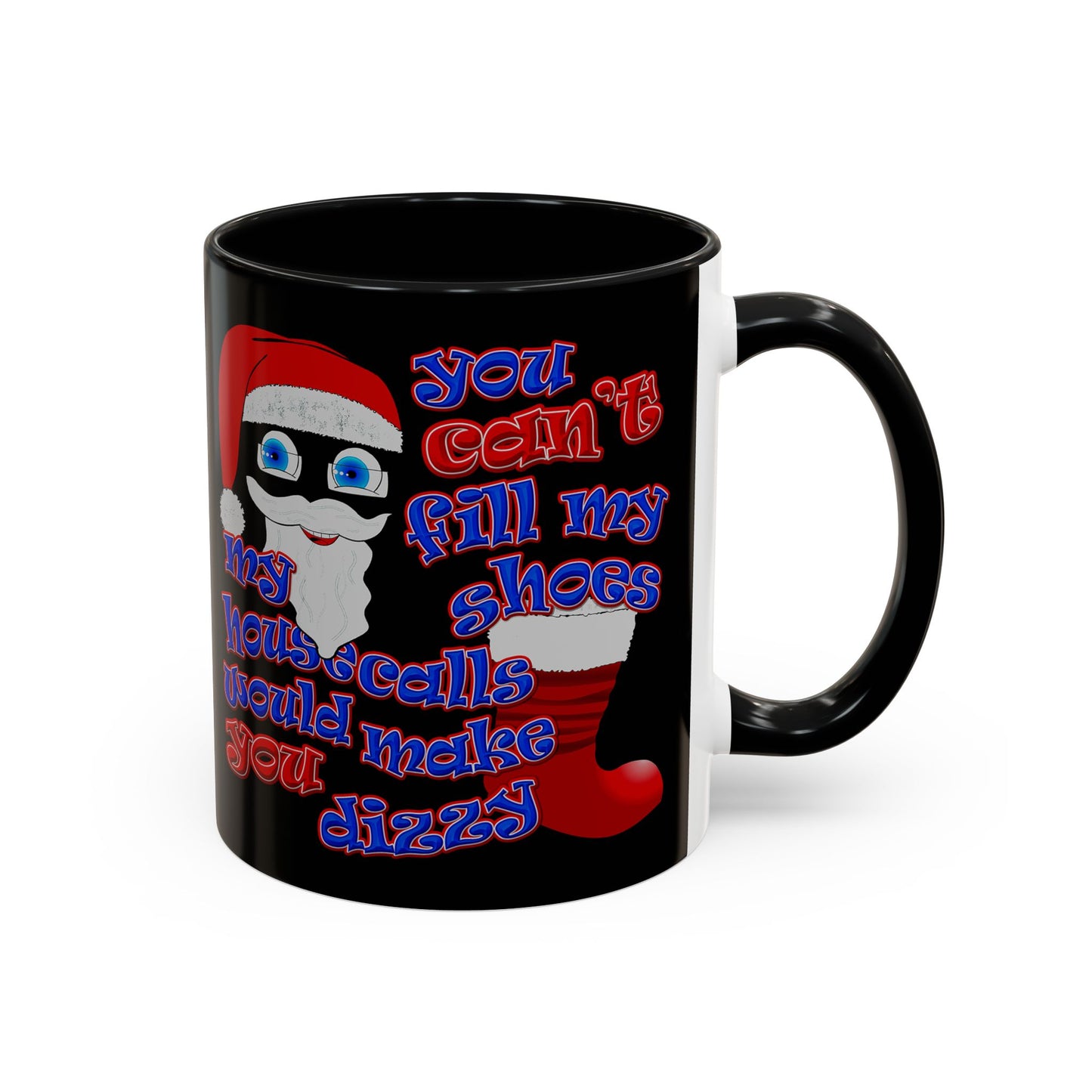 santa's shoes - Accent Mug (black)