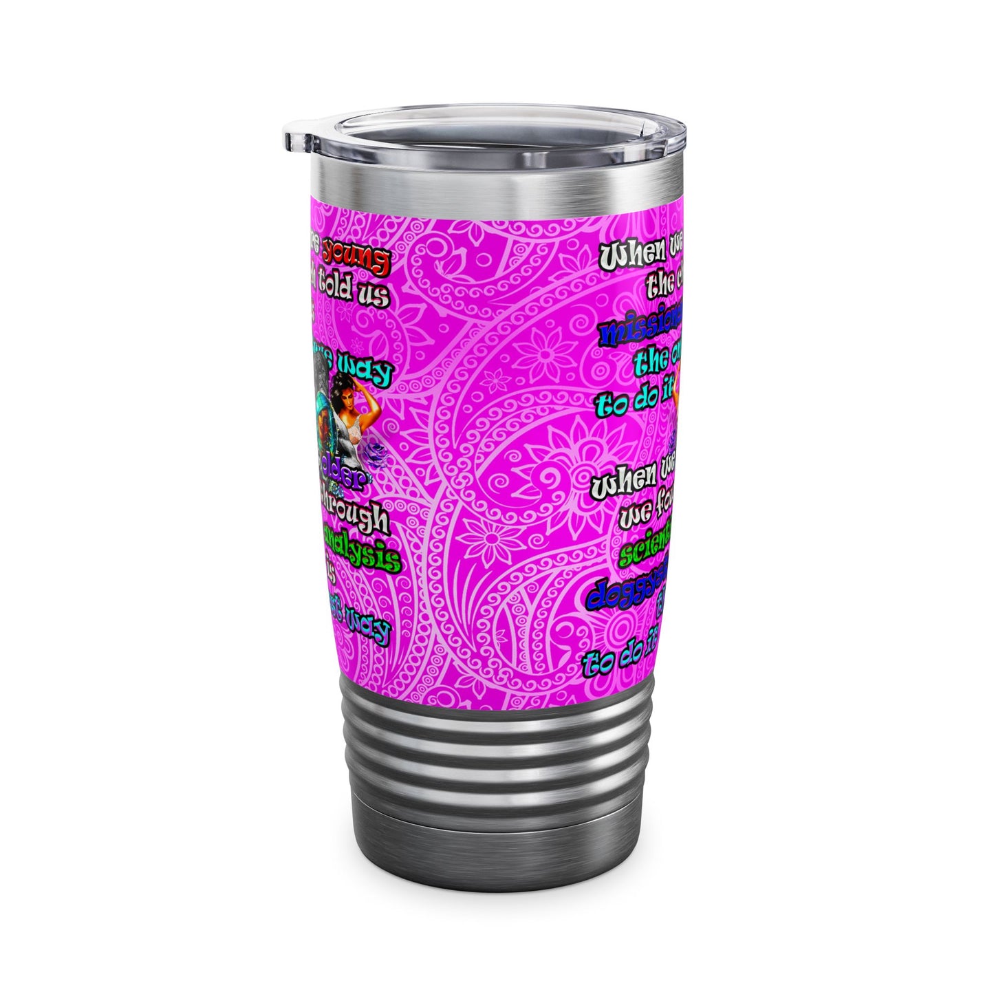 doggystyle - Ringneck Tumbler, 20oz (pink swirl)
