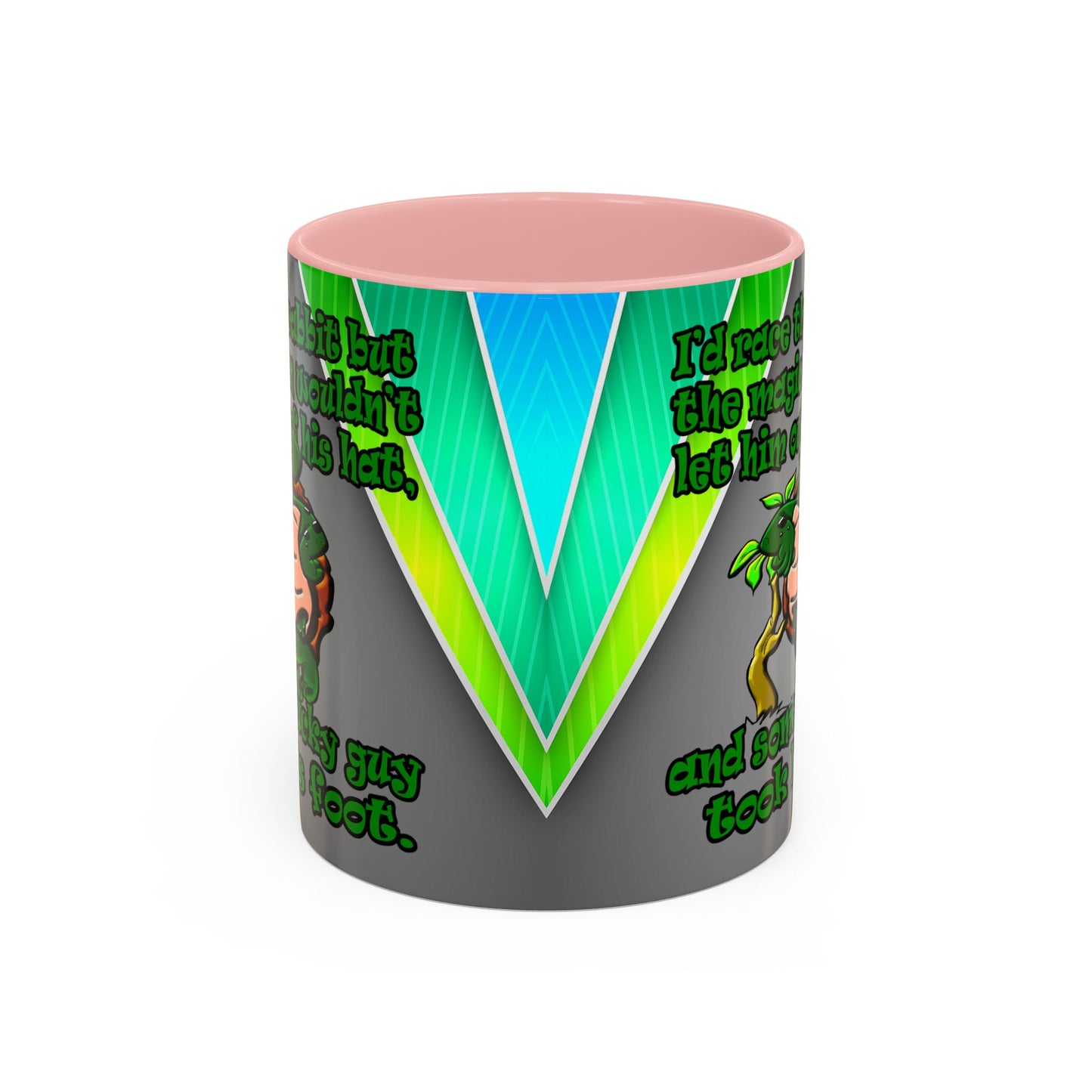 turtle race - Accent Mug (rainbow split)