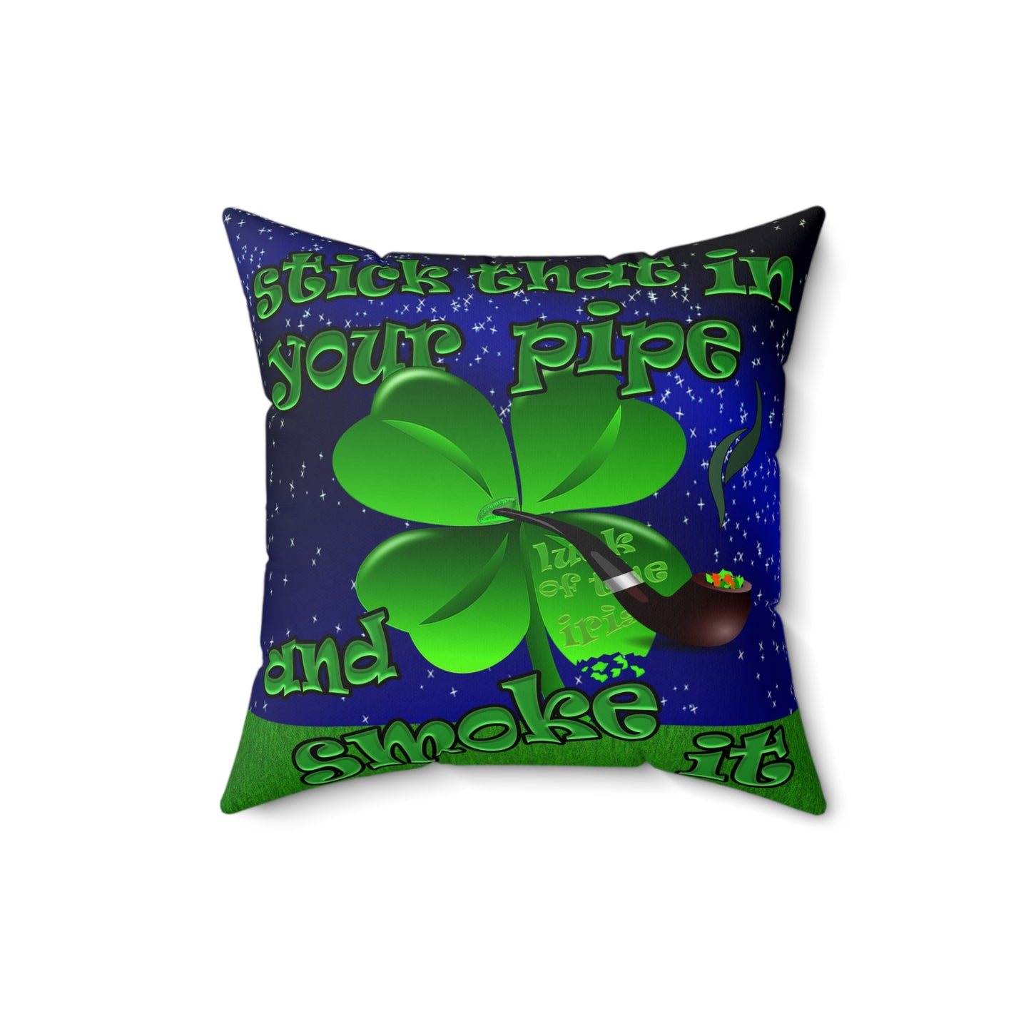 celtics logo - Spun Polyester Square Pillow - ('snoops' background)