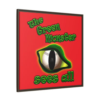 green monster - framed canvas art (red)