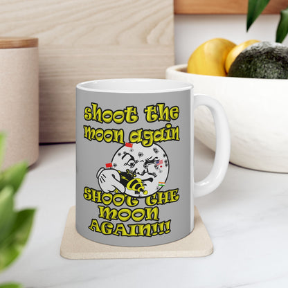 shoot the moon again - White Mug (light grey)
