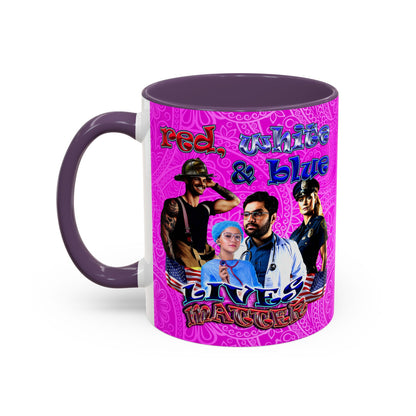 rw&b lives matter - Accent Mug (pink swirl)