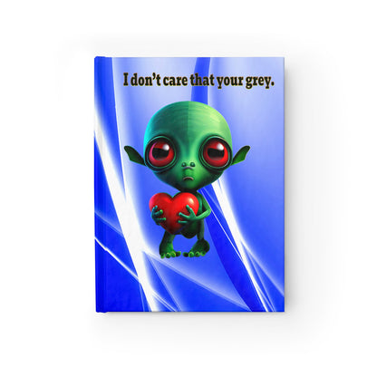 I don't care that your grey - journal-lined (blue-white wave)