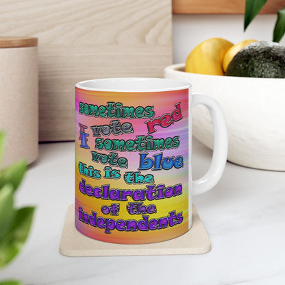 declaration of the independents - White Mug (color blur)
