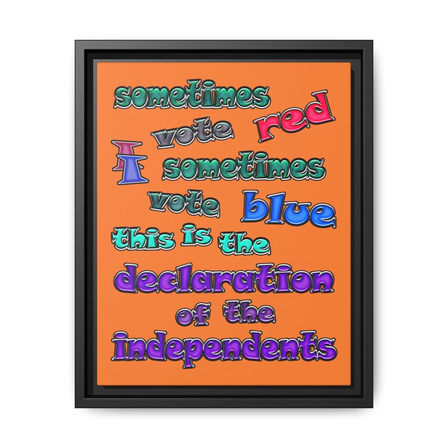 declaration of the independents - framed canvas art (crusta)